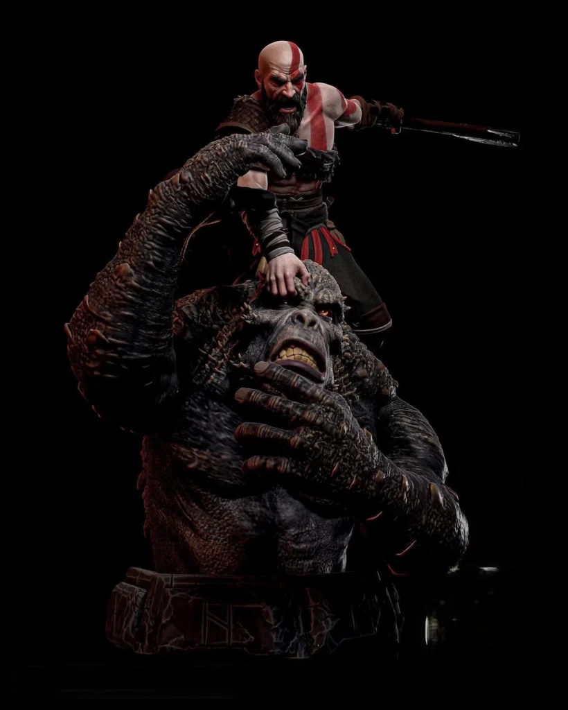 Kratos vs Ogre – God of War